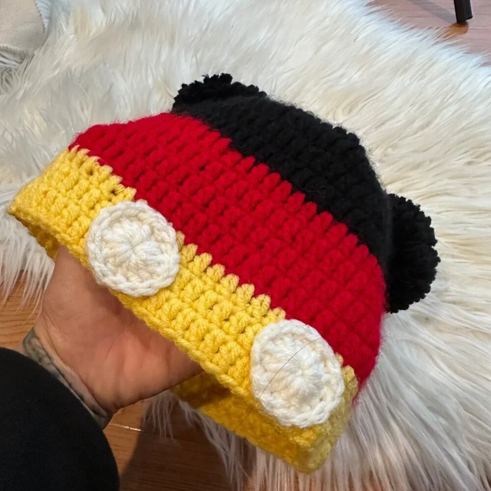 Mickey Mouse Crochet Knit Kids Costume Handmade Crochet Costume Cozy Character